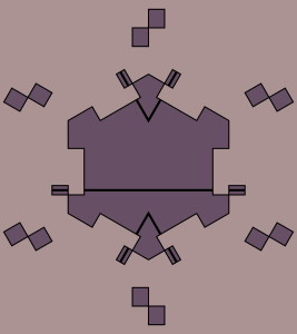 "Socolar-Taylor tile" by Parcly Taxel - Own work. Licensed under CC BY-SA 4.0 via Wikimedia Commons - https://commons.wikimedia.org/wiki/File:Socolar-Taylor_tile.svg#/media/File:Socolar-Taylor_tile.svg